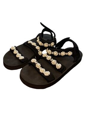 ▪️⚪️ ASOS Black Sandals‎ with Pearl Embellishments ⚪️▪️